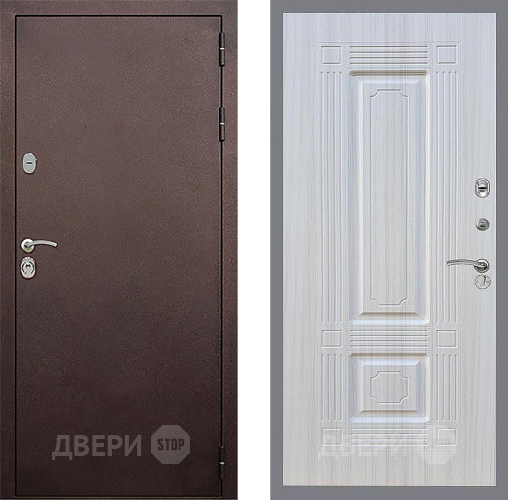 Входная металлическая Дверь Стоп КЛАССИК Медь ФЛ-2 Сандал белый в Подольск