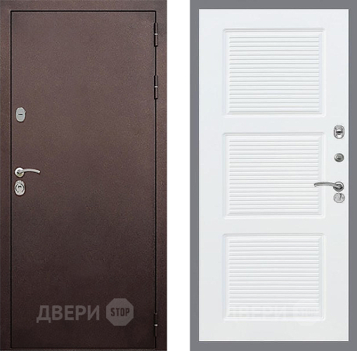 Входная металлическая Дверь Стоп КЛАССИК Медь ФЛ-1 Силк Сноу в Подольск