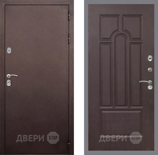 Входная металлическая Дверь Стоп КЛАССИК Медь ФЛ-58 Венге в Подольск
