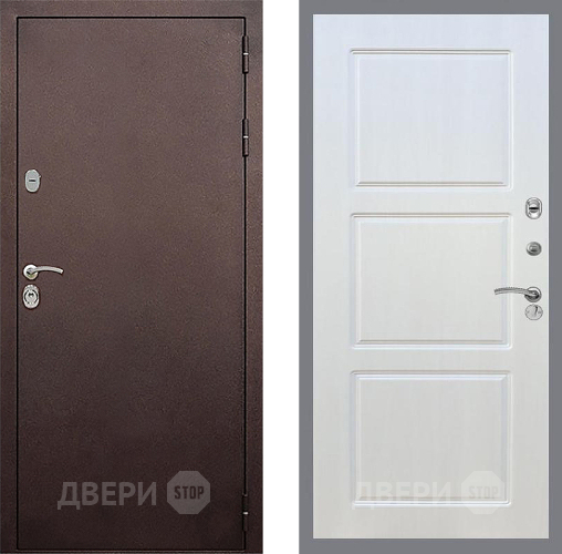 Входная металлическая Дверь Стоп КЛАССИК Медь ФЛ-3 Лиственница беж в Подольск