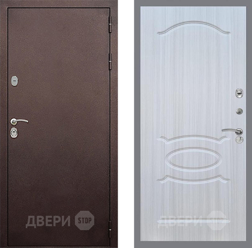 Входная металлическая Дверь Стоп КЛАССИК Медь ФЛ-128 Сандал белый в Подольск