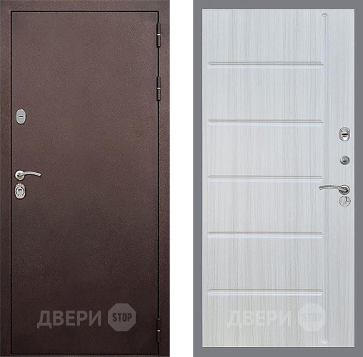 Входная металлическая Дверь Стоп КЛАССИК Медь ФЛ-102 Сандал белый в Подольск
