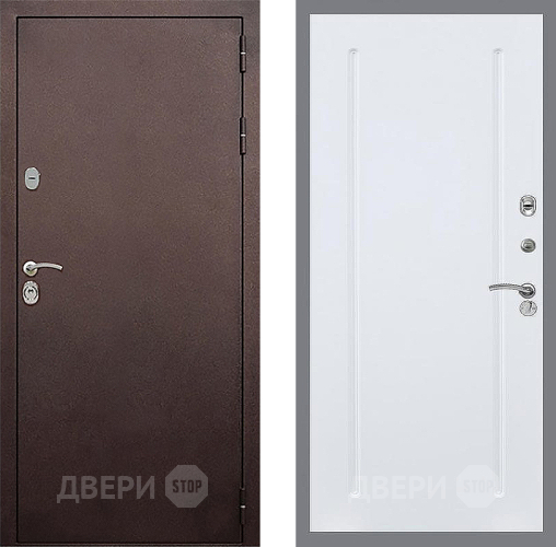 Входная металлическая Дверь Стоп КЛАССИК Медь ФЛ-68 Силк Сноу в Подольск