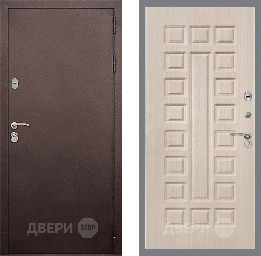 Входная металлическая Дверь Стоп КЛАССИК Медь ФЛ-183 Беленый дуб в Подольск