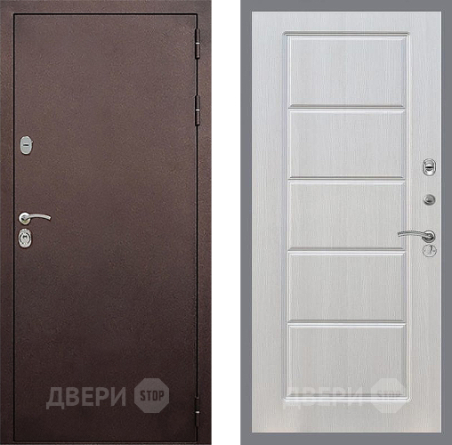 Входная металлическая Дверь Стоп КЛАССИК Медь ФЛ-39 Лиственница беж в Подольск