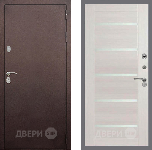 Входная металлическая Дверь Стоп КЛАССИК Медь СБ-14 Лиственница беж в Подольск