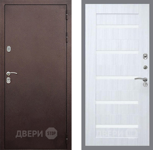 Входная металлическая Дверь Стоп КЛАССИК Медь СБ-14 Сандал белый в Подольск