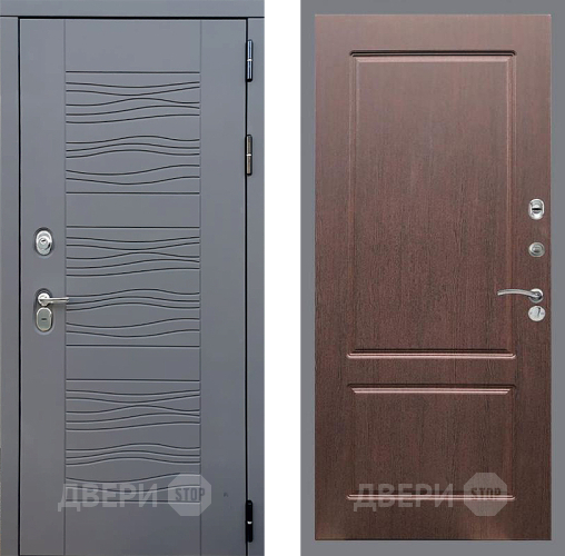Входная металлическая Дверь Стоп СКАНДИ ФЛ-117 Орех премиум в Подольск