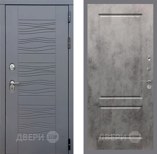 Входная металлическая Дверь Стоп СКАНДИ ФЛ-117 Бетон темный в Подольск