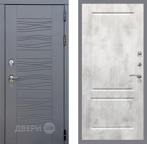 Входная металлическая Дверь Стоп СКАНДИ ФЛ-117 Бетон светлый в Подольск