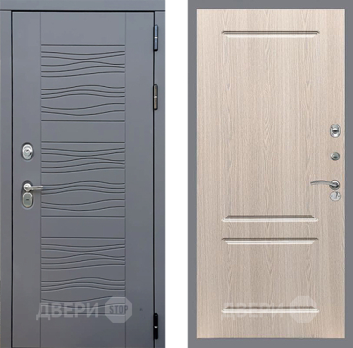 Входная металлическая Дверь Стоп СКАНДИ ФЛ-117 Беленый дуб в Подольск