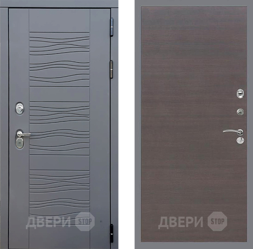 Входная металлическая Дверь Стоп СКАНДИ Гладкая венге поперечный в Подольск