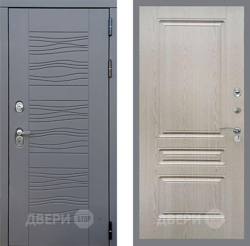 Входная металлическая Дверь Стоп СКАНДИ ФЛ-243 Беленый дуб в Подольск