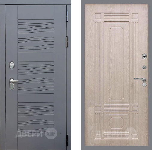 Входная металлическая Дверь Стоп СКАНДИ ФЛ-2 Беленый дуб в Подольск