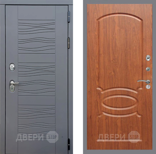 Входная металлическая Дверь Стоп СКАНДИ ФЛ-128 Береза мореная в Подольск