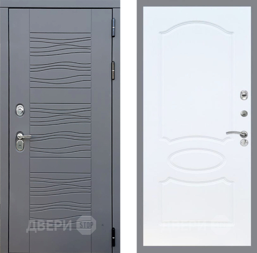 Входная металлическая Дверь Стоп СКАНДИ ФЛ-128 Белый ясень в Подольск