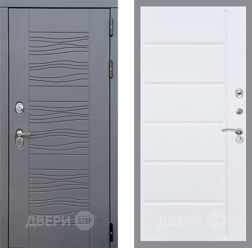 Входная металлическая Дверь Стоп СКАНДИ ФЛ-102 Белый ясень в Подольск