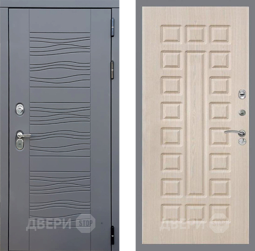 Входная металлическая Дверь Стоп СКАНДИ ФЛ-183 Беленый дуб в Подольск