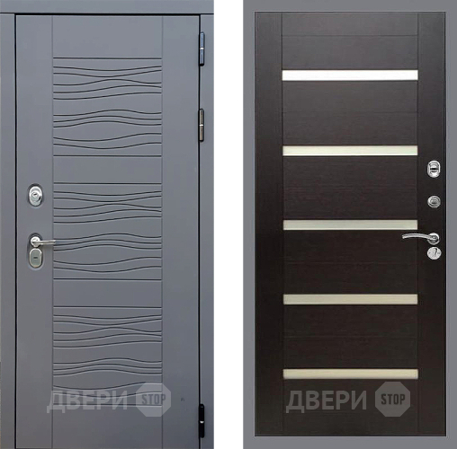 Входная металлическая Дверь Стоп СКАНДИ СБ-14 венге поперечный в Подольск