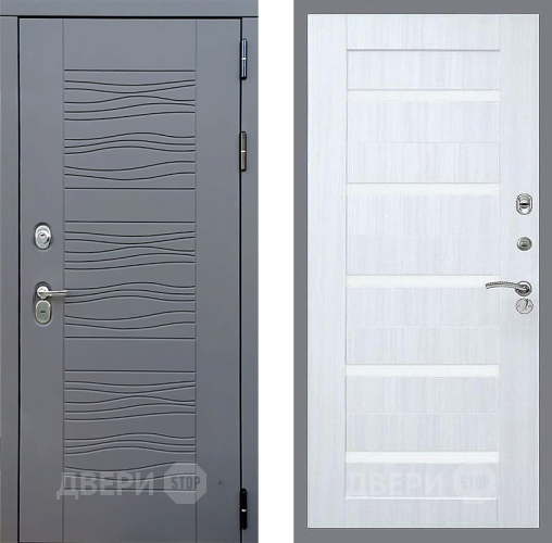 Входная металлическая Дверь Стоп СКАНДИ СБ-14 Сандал белый в Подольск