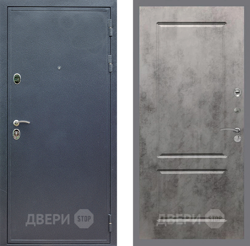 Дверь Стоп СИЛЬВЕР ФЛ-117 Бетон темный в Подольск