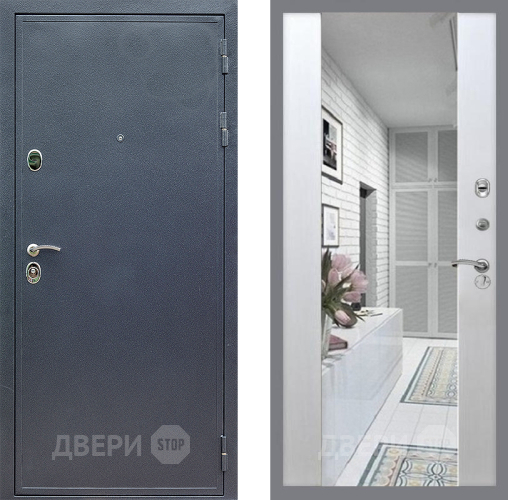Входная металлическая Дверь Стоп СИЛЬВЕР Зеркало СБ-16 Лиственница беж в Подольск