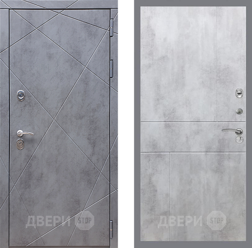 Входная металлическая Дверь Стоп Лучи ФЛ-290 Бетон светлый в Подольск