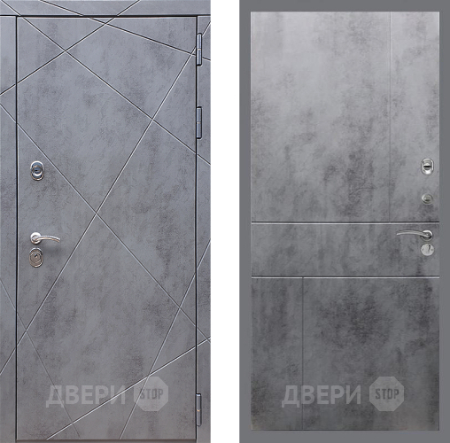 Входная металлическая Дверь Стоп Лучи ФЛ-290 Бетон темный в Подольск