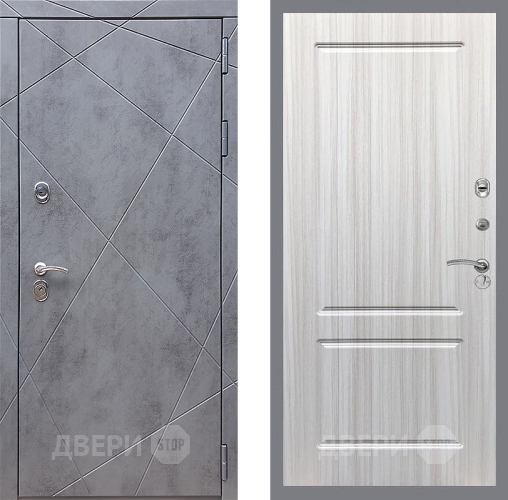Входная металлическая Дверь Стоп Лучи ФЛ-117 Сандал белый в Подольск