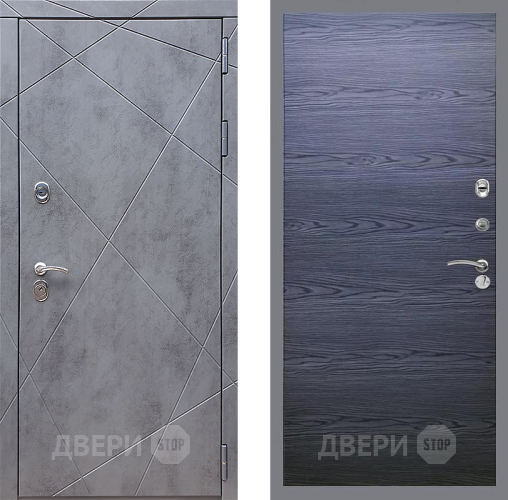 Входная металлическая Дверь Стоп Лучи Гладкая Дуб тангенальный черный в Подольск