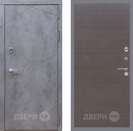 Входная металлическая Дверь Стоп Лучи Гладкая венге поперечный в Подольск
