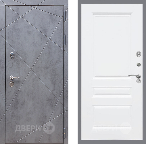 Входная металлическая Дверь Стоп Лучи ФЛ-243 Силк Сноу в Подольск