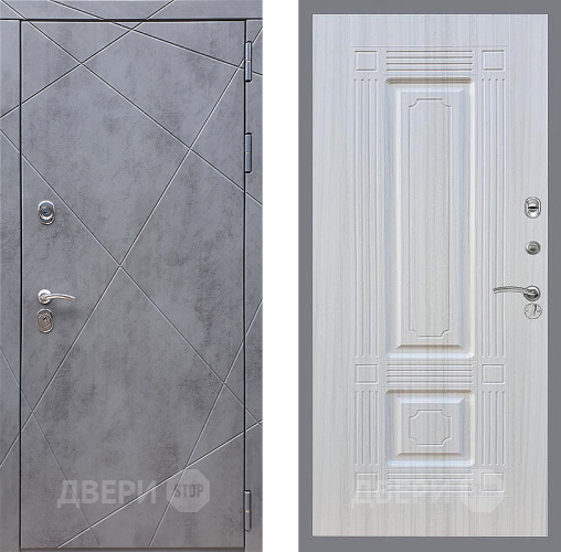 Входная металлическая Дверь Стоп Лучи ФЛ-2 Сандал белый в Подольск