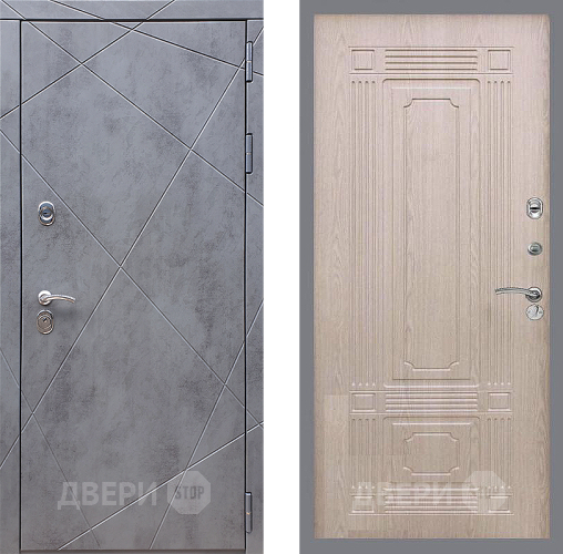 Входная металлическая Дверь Стоп Лучи ФЛ-2 Беленый дуб в Подольск