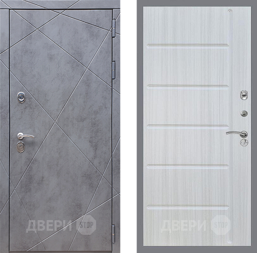 Входная металлическая Дверь Стоп Лучи ФЛ-102 Сандал белый в Подольск