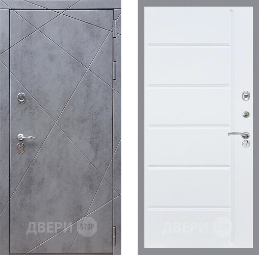 Входная металлическая Дверь Стоп Лучи ФЛ-102 Белый ясень в Подольск