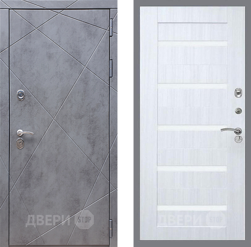 Входная металлическая Дверь Стоп Лучи СБ-14 Сандал белый в Подольск