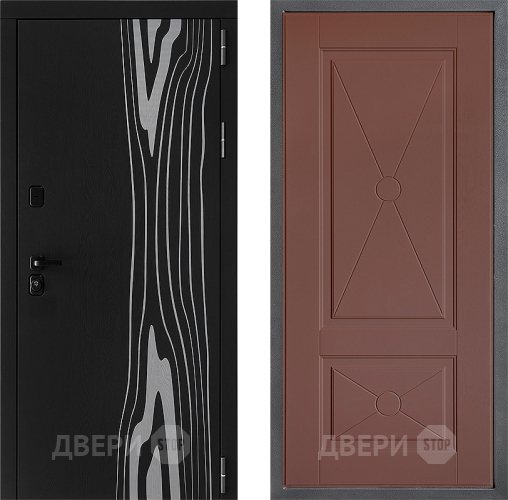 Входная металлическая Дверь Дверной континент ДК-12 ФЛ-617 Ясень шоколадный в Подольск