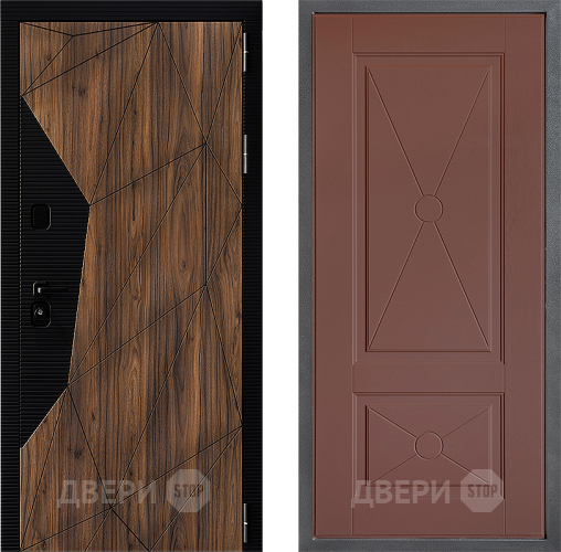 Входная металлическая Дверь Дверной континент ДК-11 ФЛ-617 Ясень шоколадный в Подольск
