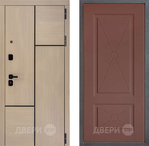 Входная металлическая Дверь Дверной континент ДК-14 ФЛ-617 Ясень шоколадный в Подольск