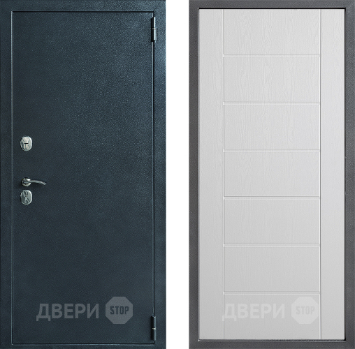 Входная металлическая Дверь Дверной континент ДК-70 Дизайн ФЛ-Лайн Белое дерево в Подольск