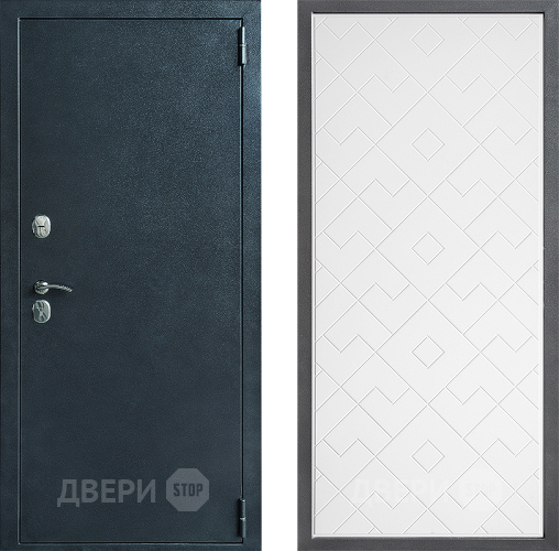Входная металлическая Дверь Дверной континент ДК-70 Дизайн ФЛ-Тиффани Белый софт в Подольск