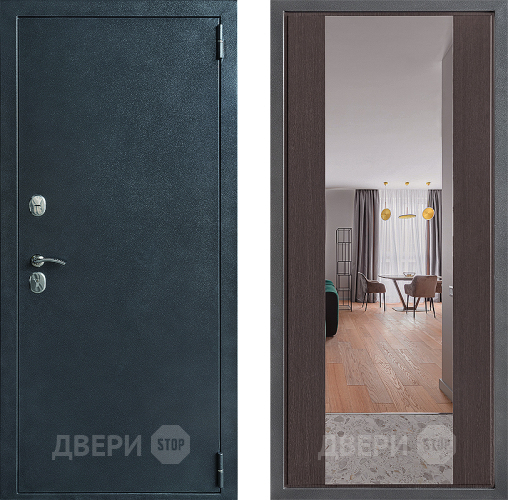 Входная металлическая Дверь Дверной континент ДК-70 Дизайн ФЛЗ-1 Зеркало Венге в Подольск
