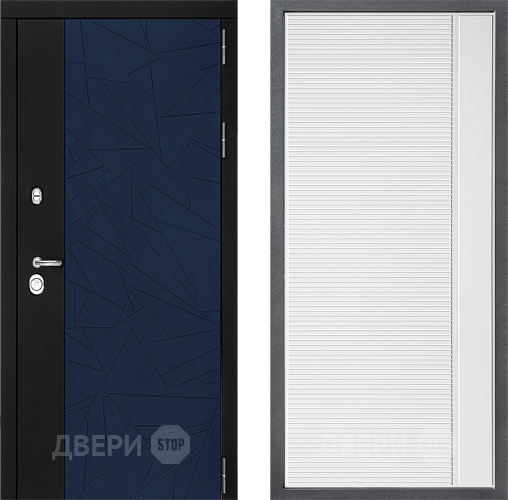 Входная металлическая Дверь Дверной континент ДК-9 ФЛ-757 Белое Стекло Софт милк в Подольск