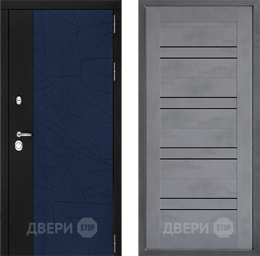 Входная металлическая Дверь Дверной континент ДК-9 ФЛ-49 Бетон серый в Подольск