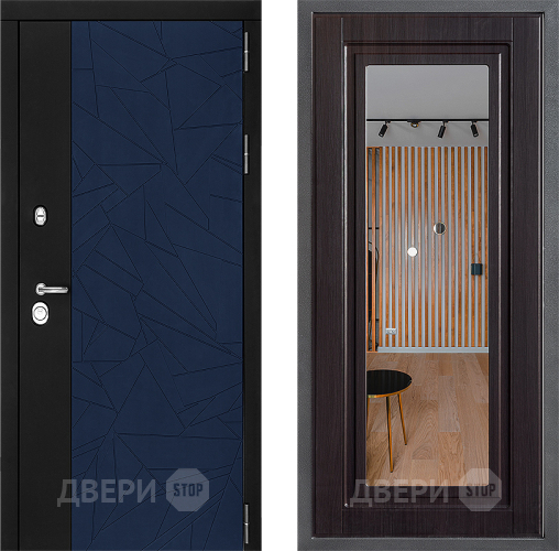 Входная металлическая Дверь Дверной континент ДК-9 ФЛЗ Зеркало Венге в Подольск