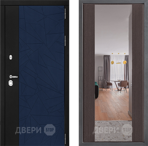 Входная металлическая Дверь Дверной континент ДК-9 ФЛЗ-1 Зеркало Венге в Подольск
