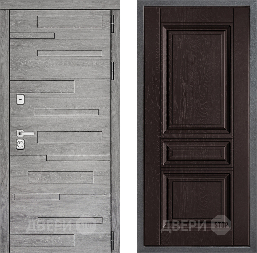 Входная металлическая Дверь Дверной континент ДК-10 ФЛ-243 Дуб шоколадный в Подольск