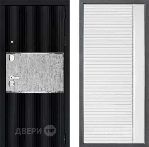 Входная металлическая Дверь Дверной континент ДК-13 ФЛ-757 Белое Стекло Софт милк в Подольск