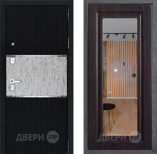 Входная металлическая Дверь Дверной континент ДК-13 ФЛЗ Зеркало Венге в Подольск
